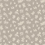 Grey Wallpaper with Olive Leaves
