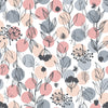 Herbs and Circles Pattern Wallpaper