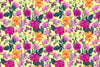 Brightly Pink and Orange Flowers Wallpaper