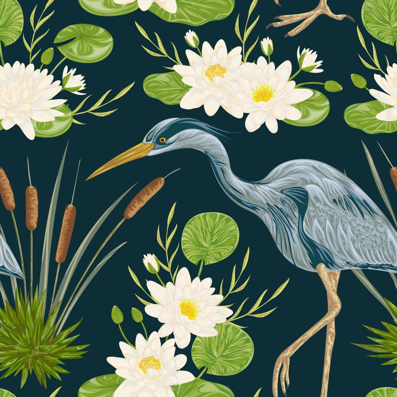 Stylish Water Lily Wallpaper Chic
