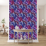 Brightly Leaves on Dark Wallpaper
