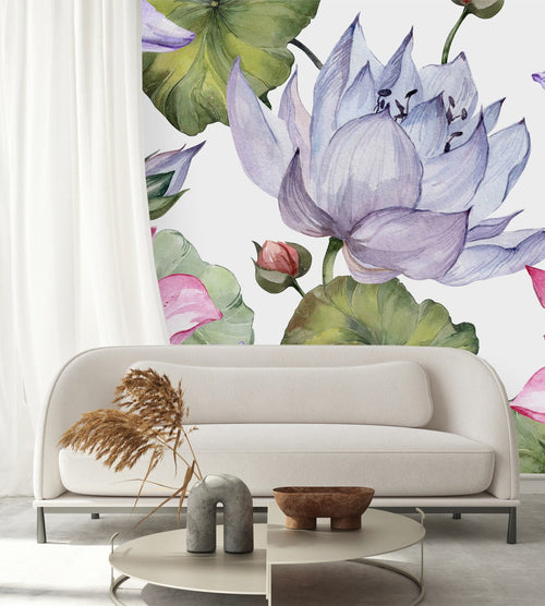 Elegant Large Flowers Wallpaper Tasteful