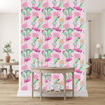 Brightly Pink Flamingos Wallpaper