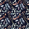 Elegant Leaves on Dark Wallpaper Tasteful