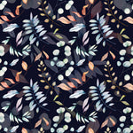 Elegant Leaves on Dark Wallpaper Tasteful