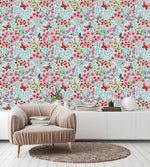 Poppies and Butterflies Wallpaper
