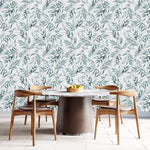 Elegant Leaves Pattern Wallpaper Chic