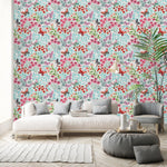 Poppies and Butterflies Wallpaper
