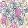 White Wallpaper with Protea