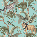 Palms and Exotic Animals Wallpaper