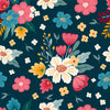 Contemporary Dark Floral Wallpaper Fashionable Select
