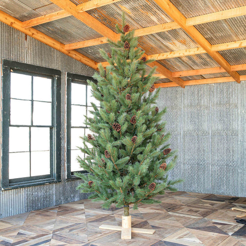 Lovecup 9' Rocky Top Pine Tree with LED Lights and Stand L668