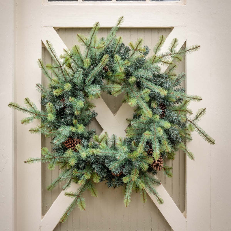 Lovecup Blue Spruce Wreath with LED Lights L011