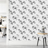 Fashionable Black and White Floral Wallpaper Fashionable