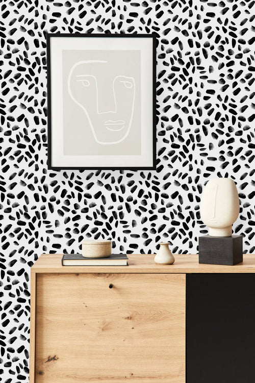 Black Water Colored Spots Wallpaper