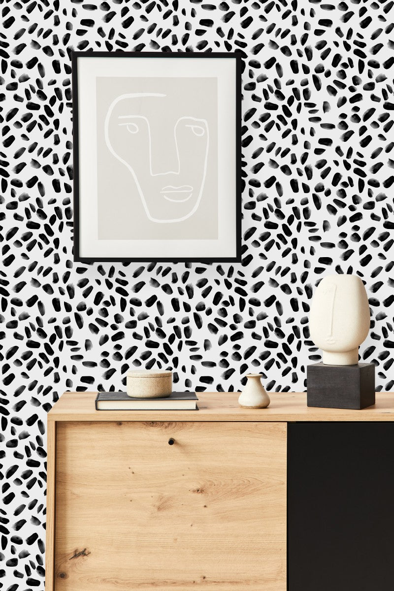 Black Water Colored Spots Wallpaper