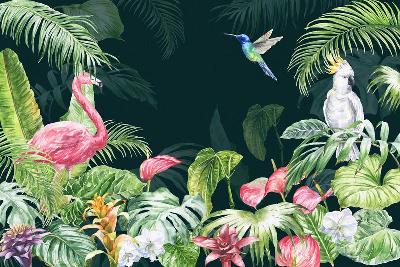 Elegant Tropical Landscape Wallpaper