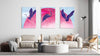 Birds Pattern Set of 3 Prints Modern Wall Art Modern Artwork