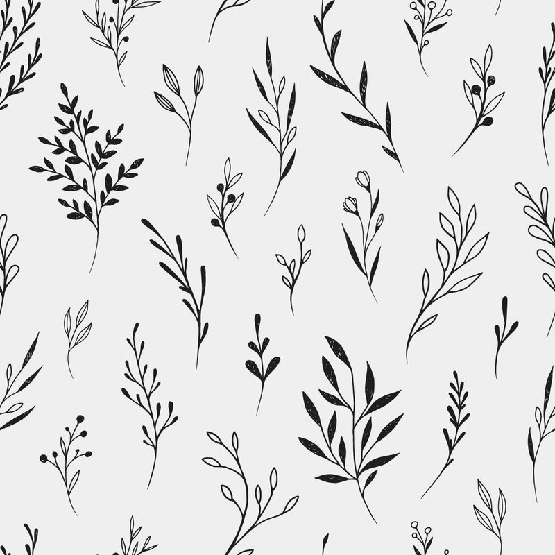 Black and White Plants Wallpaper