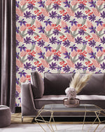 Purple and Red Leaves Wallpaper