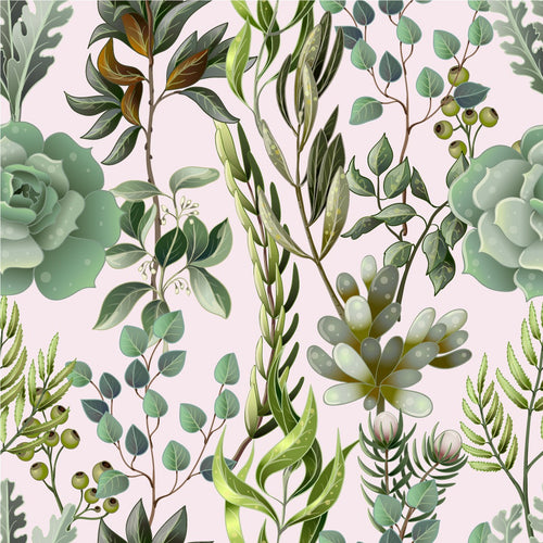 Stylish Succulents Wallpaper Tasteful