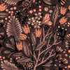 Brown Floral Wallpaper