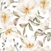 Contemporary White Flowers Wallpaper Smart