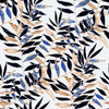 Voguish Hand Drawn Leaves Wallpaper Tasteful