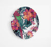 Parrot Pattern Printed Transparent Acrylic Circle