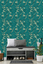 Chamomile on Green Background Wallpaper