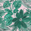 Pink Wallpaper with Green Plants