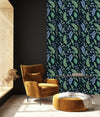 Elegant Dark Wallpaper with Leaves Smart