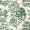 Shower Curtain in Yellowstone Classic Green Country Toile- Horses, Deer, Dogs- Large Scale