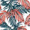 Blue and Red Leaves Wallpaper