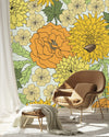 Yellow Floral Wallpaper