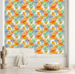 Oranges and Tropical leaves Wallpaper