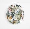 Floral Pattern Flowers Printed Transparent Acrylic Circle