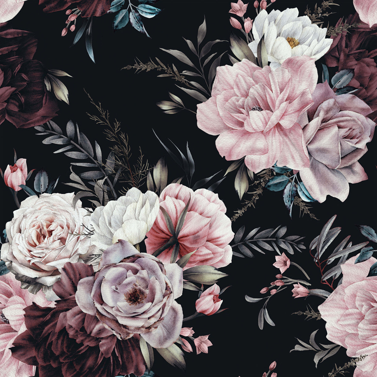 Dark Floral Wallpaper
