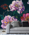 Contemporary Painted Flowers Wallpaper Vogue