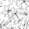 Fashionable Black and White Floral Wallpaper Tasteful