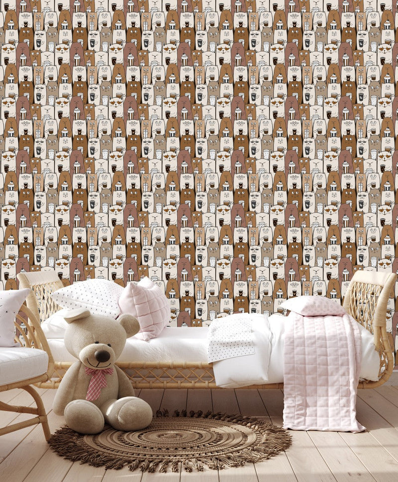 White and Brown Cats Wallpaper