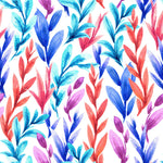 Contemporary Multicolored Leaves Wallpaper Vogue