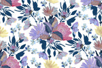 Contemporary Purple Flowers Wallpaper