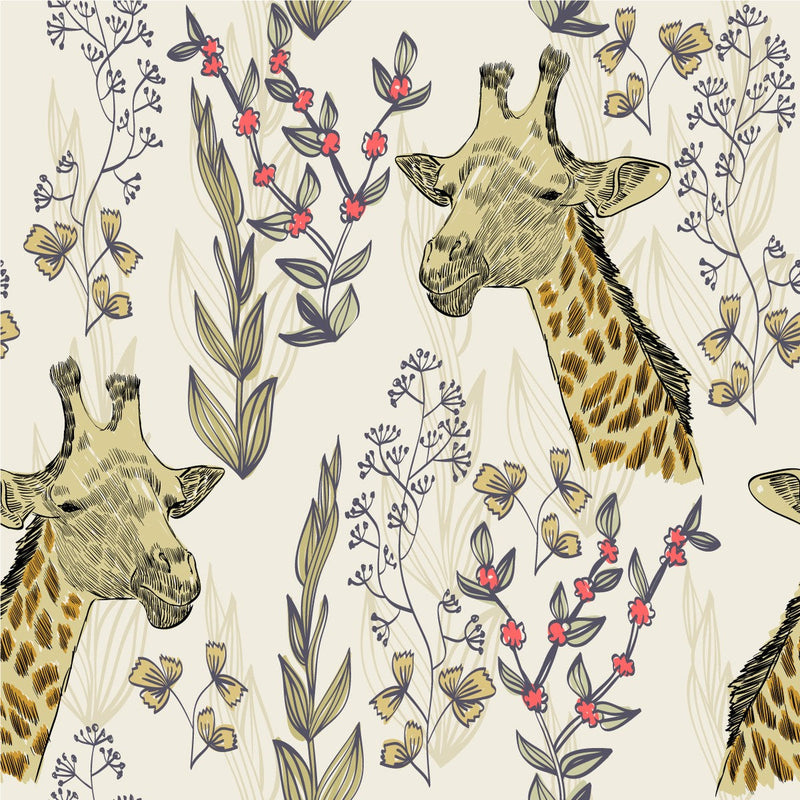 Voguish Giraffe Pattern Wallpaper