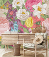 Colorful Peonies and Tulips Wallpaper