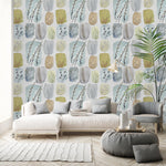 Colorful Smears with Herbs Wallpaper