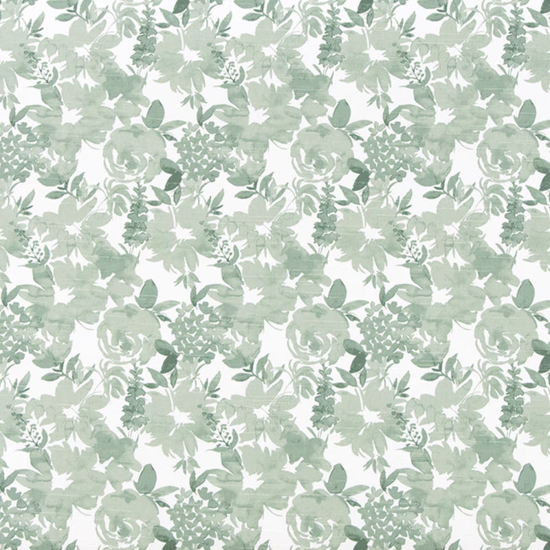 Tailored Bedskirt in Zinnia Spruce Green Floral