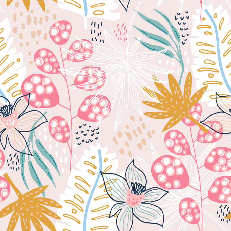 Stylish Brightly Leaves Wallpaper Fashionable