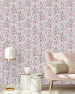 Pink Wallpaper with Alstroemeria