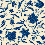 Blue Flowers on Beige Background Wallpaper